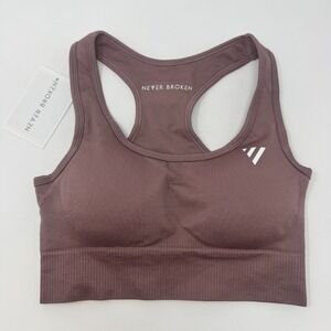 Never Broken Sports Bra Dark Rose Pink Yoga Gym Active Women's Size Small
